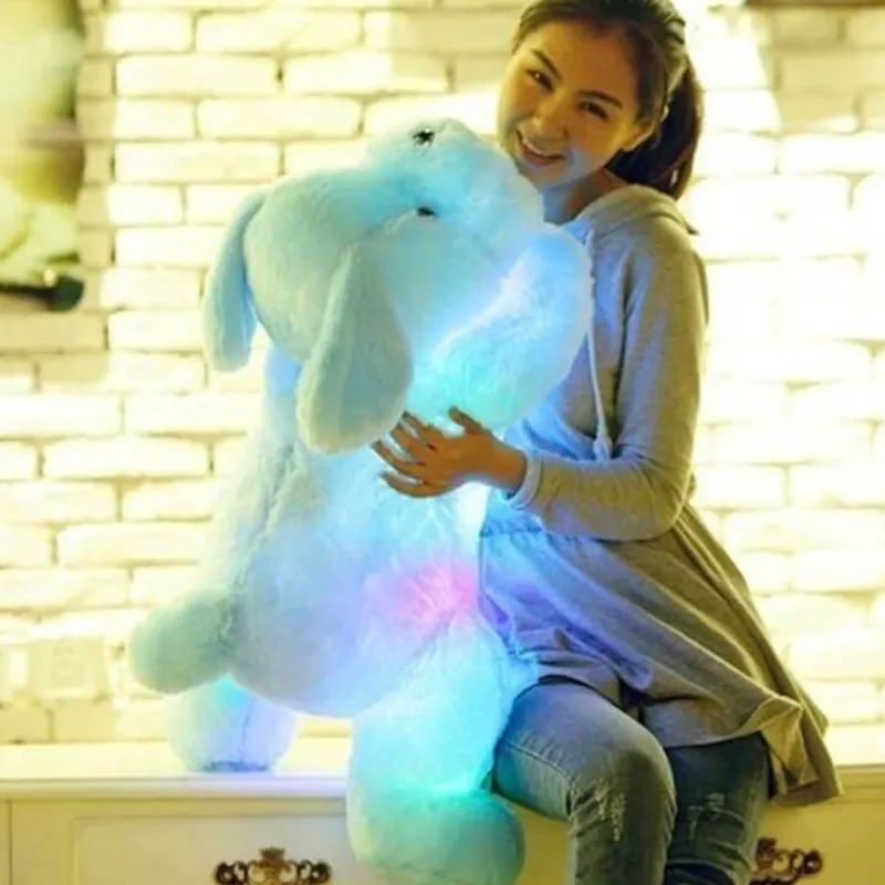 The Decor Haven Babyspielzeug-50 cm leuchtendes Hundeplüschspielzeug für Kinder