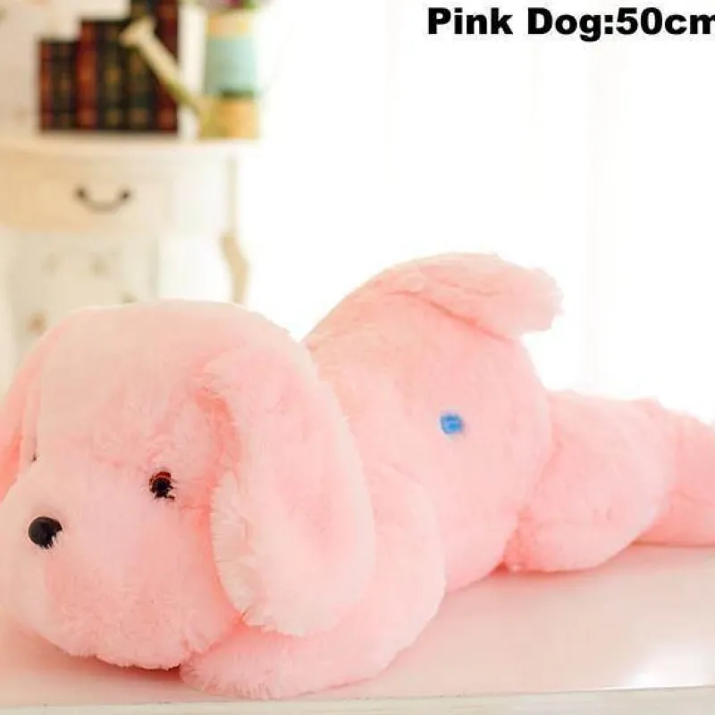 The Decor Haven Babyspielzeug-50 cm leuchtendes Hundeplüschspielzeug für Kinder