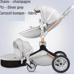 Kinder The Decor Haven Kinderwagen & Zubehör-360° drehbarer Deluxe-Kinderwagen mit hoher Landschaft