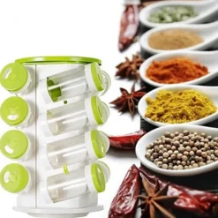 The Culinary Kit Küche & Esszimmer-360° drehbarer Gewürzregal-Organizer – Aufbewahrungslösung für die Küche