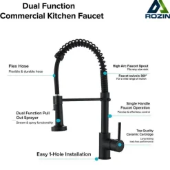 The Culinary Kit Küche & Esszimmer-360° drehbarer Küchenhahn - Strahlsprühhahn