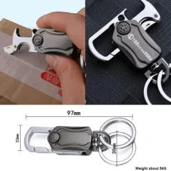 Roam Ready Heimwerkzeuge|Outdoor & Garten-360° drehbarer Schlüsselanhänger – Multifunktionaler Autoschlüssel-Organizer