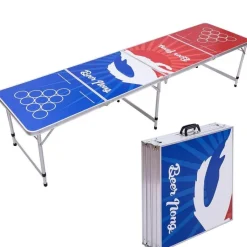 Wilderness Haven Outdoor & Garten|Outdoor-Artikel-8 Fuß klappbarer Pong-Tisch – Tragbares Indoor-Gaming für Partys