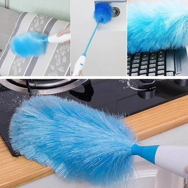 The Blissful Bath Badezimmer-360° rotierende elektrische Staubbürste – verstellbares Reinigungswerkzeug für einfaches Staubwischen