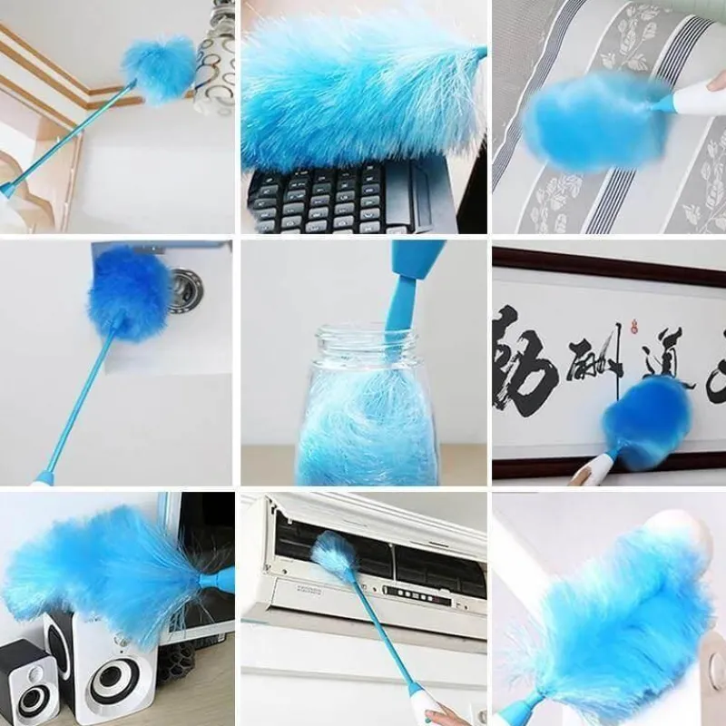 The Blissful Bath Badezimmer-360° rotierende elektrische Staubbürste – verstellbares Reinigungswerkzeug für einfaches Staubwischen