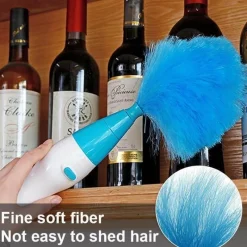 The Blissful Bath Badezimmer-360° rotierende elektrische Staubbürste – verstellbares Reinigungswerkzeug für einfaches Staubwischen