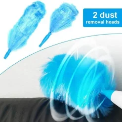 The Blissful Bath Badezimmer-360° rotierende elektrische Staubbürste – verstellbares Reinigungswerkzeug für einfaches Staubwischen