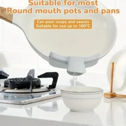 The Culinary Kit Küche & Esszimmer-1 Stück Silikon-Topfrandschutz – verhindert Überkochen