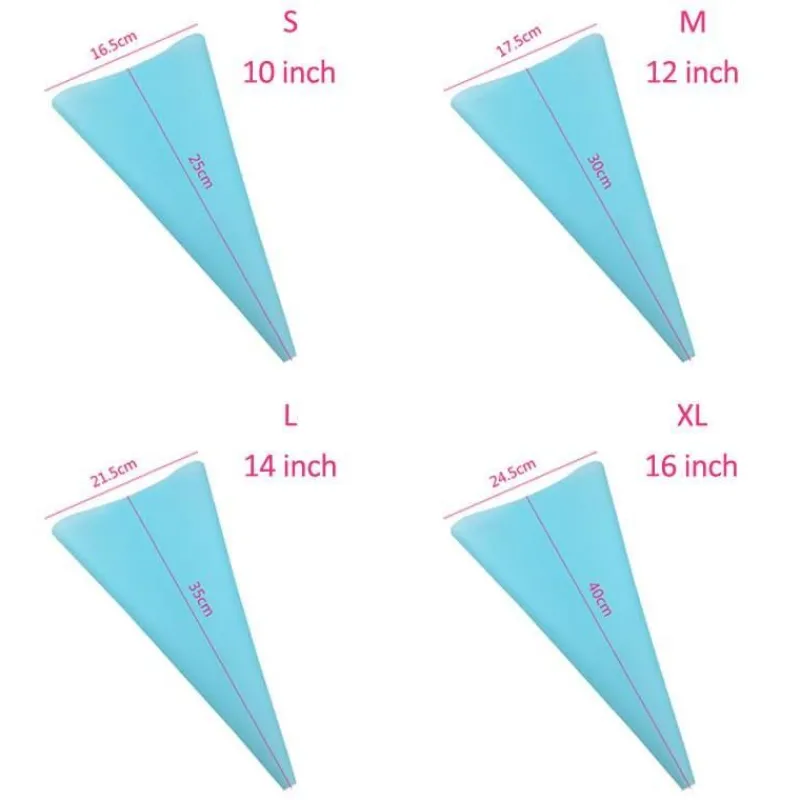 The Culinary Kit Küche & Esszimmer-4 Stück wiederverwendbare DIY-Spritzbeutel