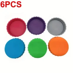 Timeless Touch Küche & Esszimmer-6 wiederverwendbare Silikondeckel für Getränkedosen – langlebig und auslaufsicher