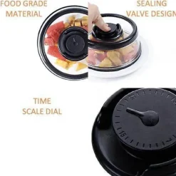 The Culinary Kit Küche & Esszimmer-Abdeckung für sofortiges Vakuumieren von Lebensmitteln – einfache Aufbewahrungslösung