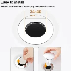 The Blissful Bath Badezimmer-Abflusssieb - Universeller Anti-Geruchs-Pop-Up-Insektenblocker