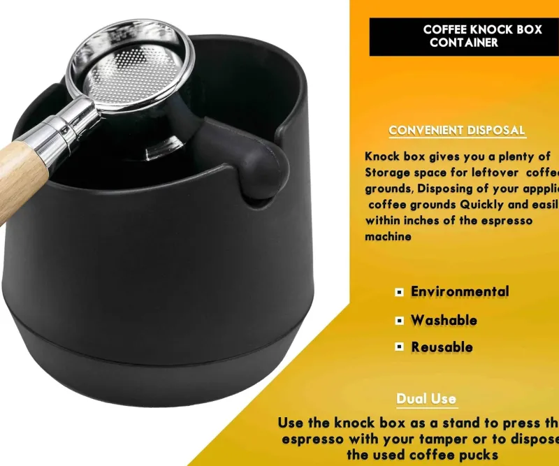 Tom Küche & Esszimmer-Abklopfbehälter für Espressosatz – unverzichtbarer Kaffeesatzbehälter für Baristas