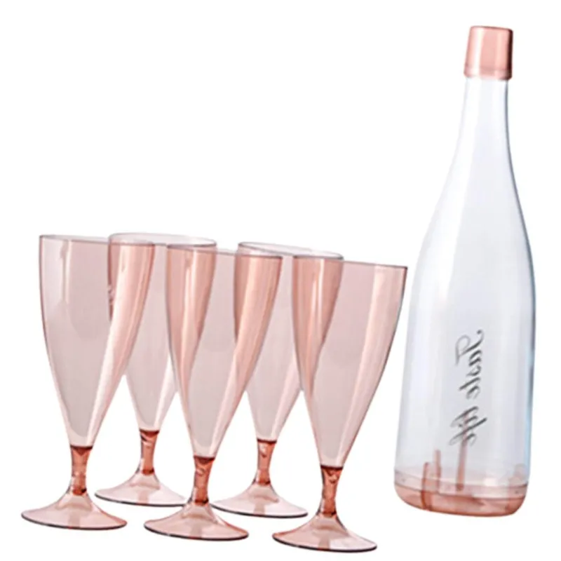 The Culinary Kit Küche & Esszimmer-Abnehmbare Trinkgläser mit Flasche - Kreatives Getränkeset