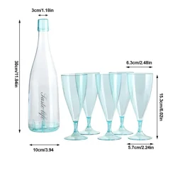 The Culinary Kit Küche & Esszimmer-Abnehmbare Trinkgläser mit Flasche - Kreatives Getränkeset