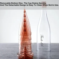 The Culinary Kit Küche & Esszimmer-Abnehmbare Trinkgläser mit Flasche - Kreatives Getränkeset