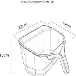 The Culinary Kit Küche & Esszimmer-Abnehmbarer Küchen-Mülleimer für Schranktüren – platzsparender Mülleimer