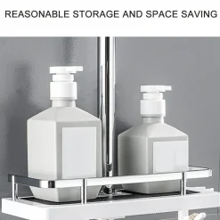 The Blissful Bath Badezimmer-Abnehmbares Duschregal – Elegantes Badezimmer-Organizer-Gestell