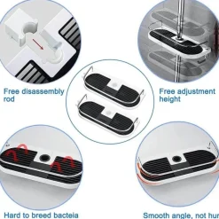 The Blissful Bath Badezimmer-Abnehmbares Duschregal – Elegantes Badezimmer-Organizer-Gestell