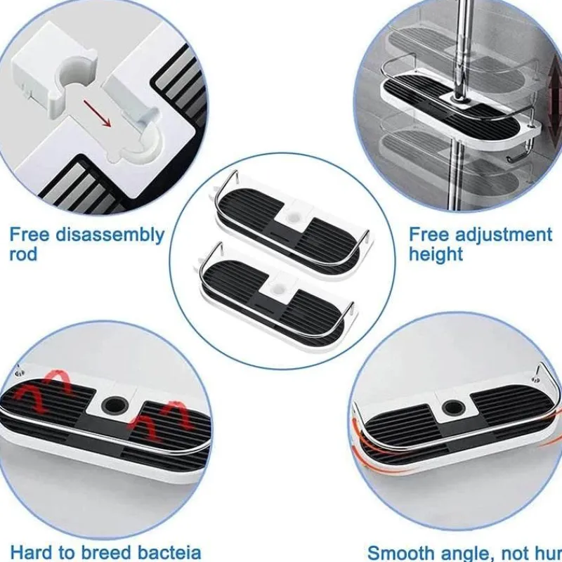 The Blissful Bath Badezimmer-Abnehmbares Duschregal – Elegantes Badezimmer-Organizer-Gestell