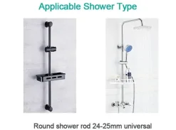 The Blissful Bath Badezimmer-Abnehmbares Duschregal – Elegantes Badezimmer-Organizer-Gestell