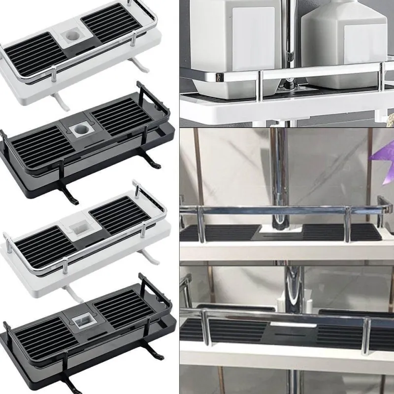 The Blissful Bath Badezimmer-Abnehmbares Duschregal – Elegantes Badezimmer-Organizer-Gestell