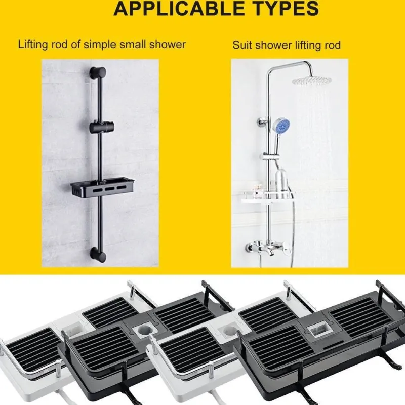 The Blissful Bath Badezimmer-Abnehmbares Duschregal – Elegantes Badezimmer-Organizer-Gestell