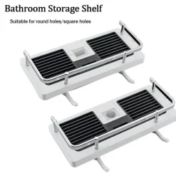 The Blissful Bath Badezimmer-Abnehmbares Duschregal – Elegantes Badezimmer-Organizer-Gestell