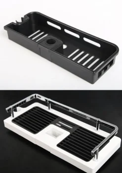 The Blissful Bath Badezimmer-Abnehmbares Duschregal – Elegantes Badezimmer-Organizer-Gestell