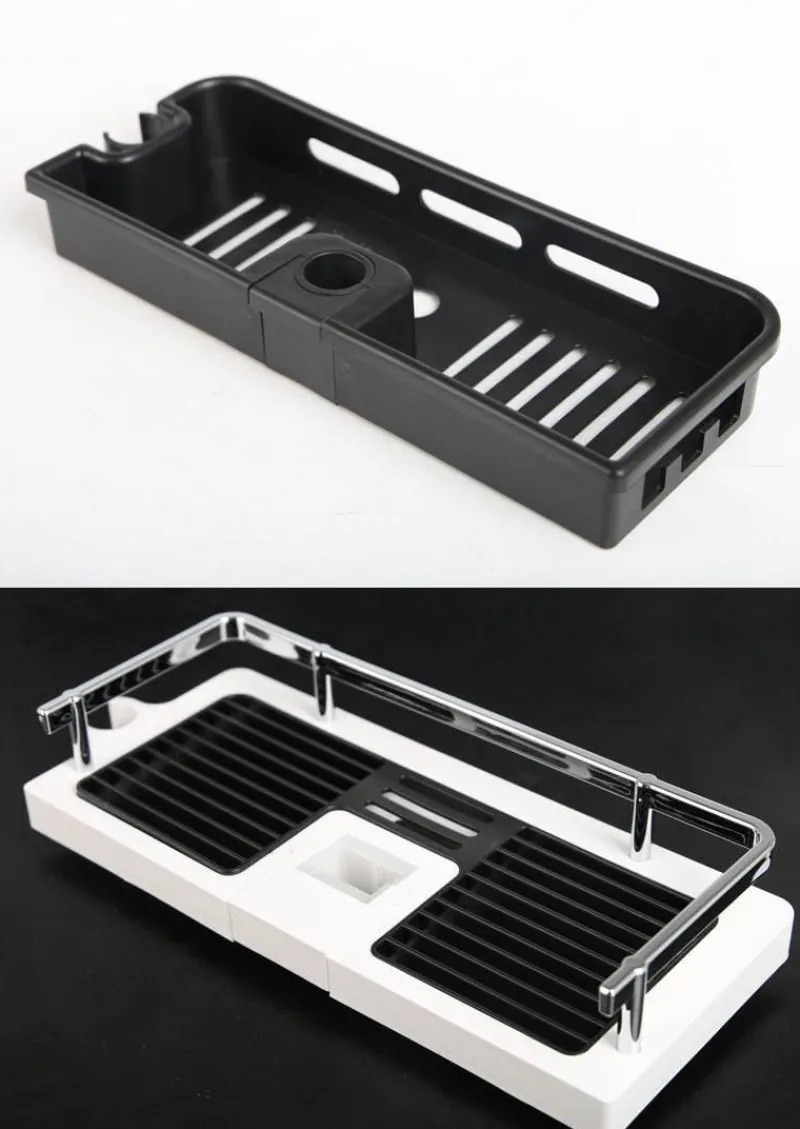 The Blissful Bath Badezimmer-Abnehmbares Duschregal – Elegantes Badezimmer-Organizer-Gestell