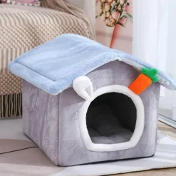Furendo Haustierzubehör|Haustierbetten-Abnehmbares Haustierhaus für den Innenbereich – gemütliches Katzen- und Hundebett