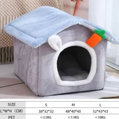 Furendo Haustierzubehör|Haustierbetten-Abnehmbares Haustierhaus für den Innenbereich – gemütliches Katzen- und Hundebett