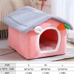 Furendo Haustierzubehör|Haustierbetten-Abnehmbares Haustierhaus für den Innenbereich – gemütliches Katzen- und Hundebett