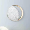 Comfort u0026 Style Beleuchtung-Abnehmender Dreiviertelmond LED-Wandleuchte - Dekorative Marmorleuchte