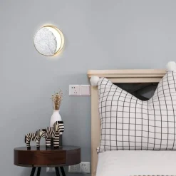 Comfort u0026 Style Beleuchtung-Abnehmender Dreiviertelmond LED-Wandleuchte - Dekorative Marmorleuchte