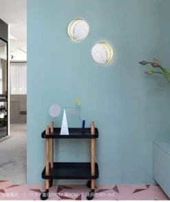 Comfort u0026 Style Beleuchtung-Abnehmender Dreiviertelmond LED-Wandleuchte - Dekorative Marmorleuchte