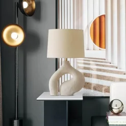 Glow u0026 Shade Beleuchtung-Abnormal Stone Table Lamp - Unique Decorative Lighting