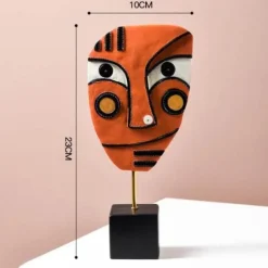 The Gilded Nest Wohndeko-Abstrakte Gesichtsskulptur – moderner Pop-Art-Wohndekor-Akzent