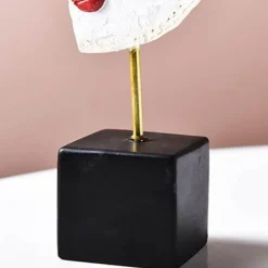 The Gilded Nest Wohndeko-Abstrakte Gesichtsskulptur – moderner Pop-Art-Wohndekor-Akzent