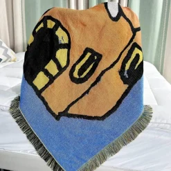 Warm Embrace Bettzeug-Abstrakte Wandteppichdecke - Ästhetisches Sofadekor