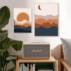 Willow u0026 Whim Wohndeko-Abstrakter Boho Landschaftskunstdruck - Moderne Wanddekoration