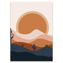 Willow u0026 Whim Wohndeko-Abstrakter Boho Landschaftskunstdruck - Moderne Wanddekoration