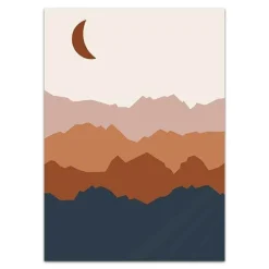 Willow u0026 Whim Wohndeko-Abstrakter Boho Landschaftskunstdruck - Moderne Wanddekoration