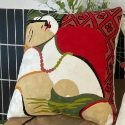 The Cushion Corner Bettzeug|Wohndeko-Abstrakter Picasso-Kissenbezug – 45 x 45 cm, dekoratives Dekokissen für Sofa und Auto