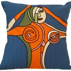 The Cushion Corner Bettzeug|Wohndeko-Abstrakter Picasso-Kissenbezug – 45 x 45 cm, dekoratives Dekokissen für Sofa und Auto