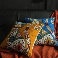 Pillow Haven Bettzeug-Abstrakter Weihnachtskissenbezug - Sofadekor im Picasso-Stil