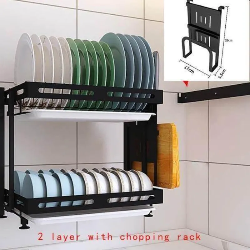 Deco Küche & Esszimmer-Abtropfgestell aus Edelstahl, faltbar, Küchen-Trockengestell