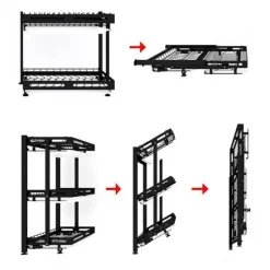Deco Küche & Esszimmer-Abtropfgestell aus Edelstahl, faltbar, Küchen-Trockengestell
