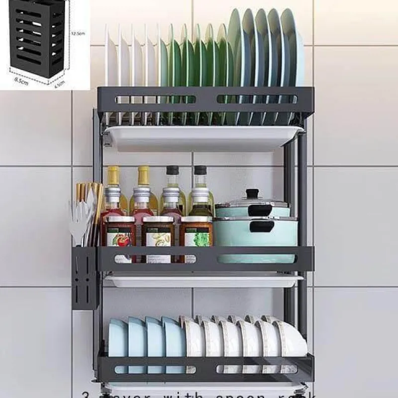 Deco Küche & Esszimmer-Abtropfgestell aus Edelstahl, faltbar, Küchen-Trockengestell