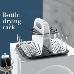Space Savvy Küche & Esszimmer-Abtropfgestell für Babyflaschen – Mehrschichtiger Organizer für Fütterungszubehör